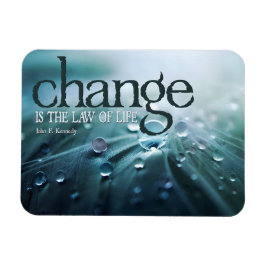 John F. Kennedy 感動的引用文「Change」 Flexi マグネット
