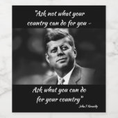 John F Kennedy – 社長 ワインラベル (シングルラベル)