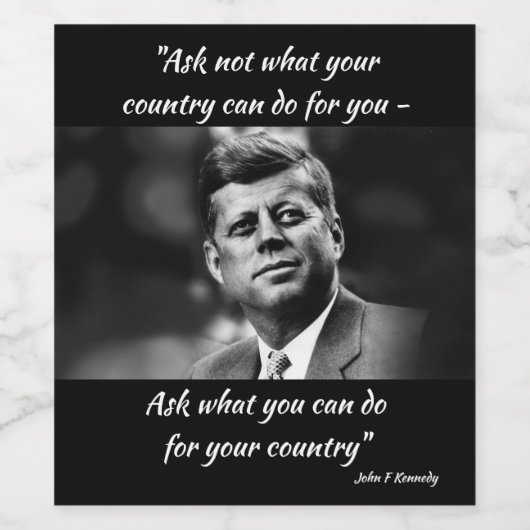 John F Kennedy – 社長 ワインラベル (シングルラベル)