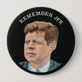 John F Kennedy 1917-1963年 缶バッジ (正面)