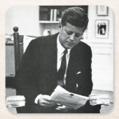 John F Kennedy 2の写真 スクエアペーパーコースター (正面)