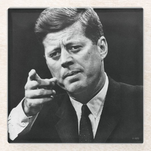 John F Kennedy 3の写真 ガラスコースター (正面)