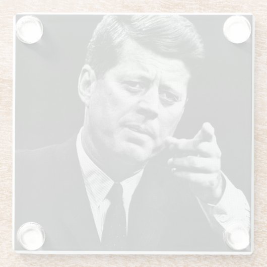 John F Kennedy 3の写真 ガラスコースター (裏面)