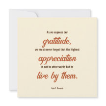 John F. Kennedy Dinnerによる感謝祭引用文