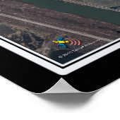 John F Kennedy Intl Airport New York Satelliteマップ ポスター (角)