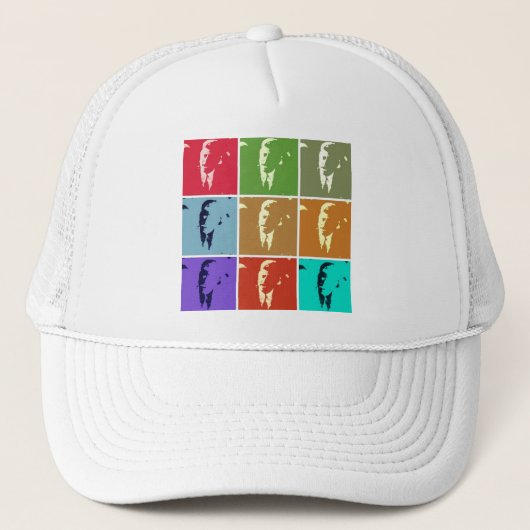 John F Kennedy/JFK ポップ・アートの Art キャップ (正面)