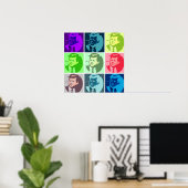 John F Kennedy/JFK ポップ・アートの Art ポスター (ホームオフィス)