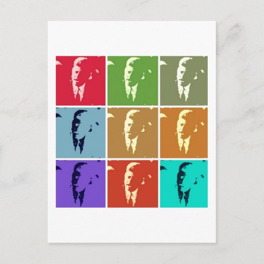 John F Kennedy/JFK ポップ・アートの Art ポストカード (正面)
