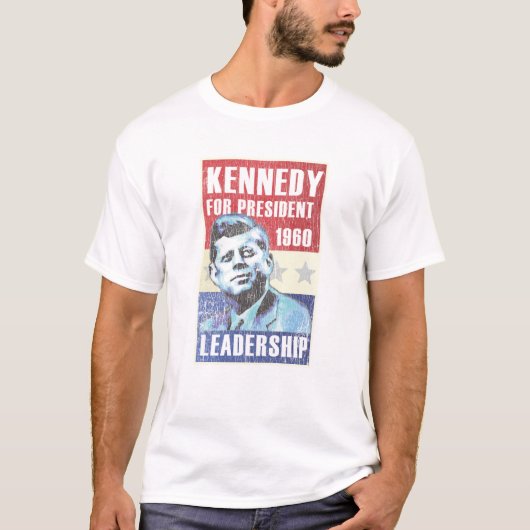 John F Kennedy (JFK) -ヴィンテージ-大統領Day Tシャツ (正面)