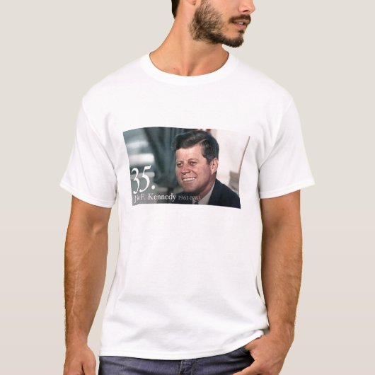 John F Kennedy/JFK 35 Tシャツ (正面)