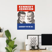 John F. Kennedy & Lyndon B Johnson 1960のキャンペーン ポスター (ホームオフィス)