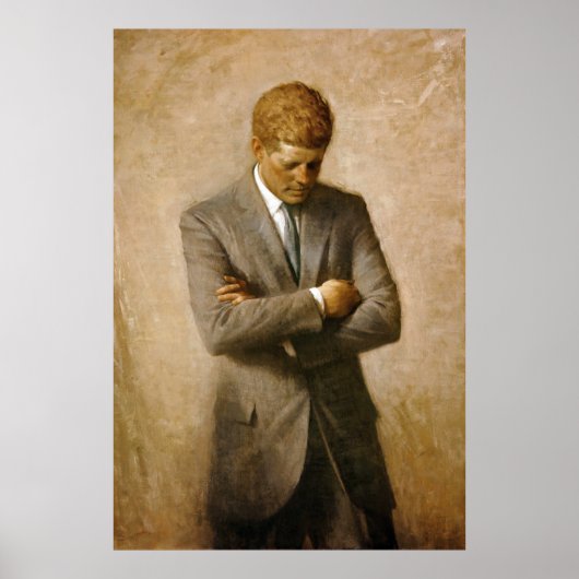 John F Kennedy Official Portrait by Aaron Shikler ポスター (正面)
