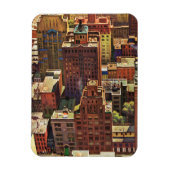 John Falterによるニューヨーク市の鳥瞰図 マグネット (縦)