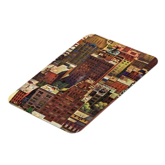 John Falterによるニューヨーク市の鳥瞰図 マグネット (左側)