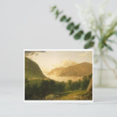 John Frederick Kensettによるハドソンリバーシーン ポストカード (スタンド正面)