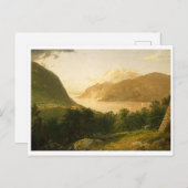 John Frederick Kensettによるハドソンリバーシーン ポストカード (正面/裏面)