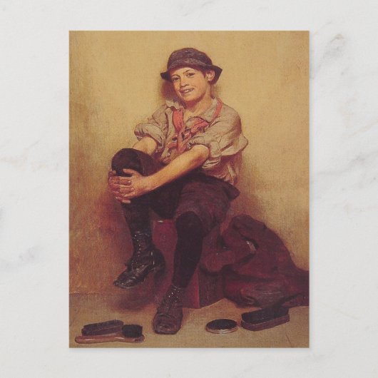 John George Brown'sのポストカ絵画ード ポストカード (正面)