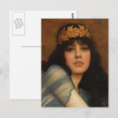 John Godward – 女の子の頭 ポストカード (正面/裏面)