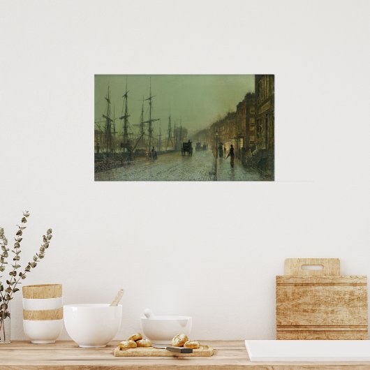 John Grimshaw - Shipping on the Clyde, 1881 ポスター (キッチン)