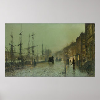John Grimshaw - Shipping on the Clyde, 1881 ポスター