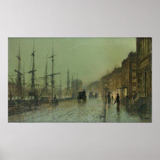 John Grimshaw - Shipping on the Clyde, 1881 ポスター (正面)