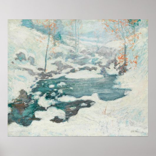 John Henry Twachtman – 氷結絵を描、 ポスター (正面)