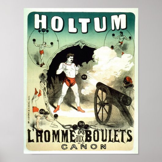 John Holtum Circus Strongman Poster ポスター (正面)