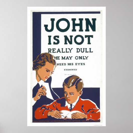 John Is Not Dull 1937 WPA ポスター (正面)