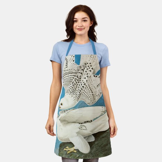 John James Audubon著、Gyrfalcons、別名Gerfalcons エプロン (着用した状態)