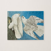 John James Audubon著、Gyrfalcons、別名Gerfalcons ジグソーパズル (横)