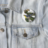 John James Audubon, Bird,黄色い喉を張ったウォーブラー 缶バッジ (インサイチュ)