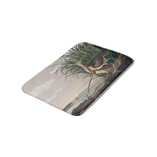 John James Audubon Long-Billed Curlew Bird バスマット (アングル)