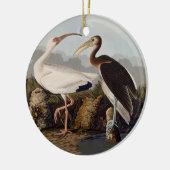 John James Audubon White Ibis Bird Print Classic セラミックオーナメント (左)