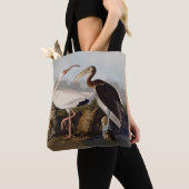 John James Audubon White Ibis Bird Print Classic トートバッグ (クローズアップ)