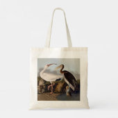 John James Audubon White Ibis Bird Print Classic トートバッグ (裏面)