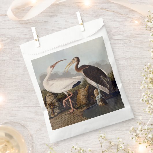 John James Audubon White Ibis Bird Print Classic フェイバーバッグ (クリップ留めされた状態)