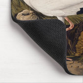 John James Audubon White Ibis Bird Print Classic マウスパッド (コーナー)