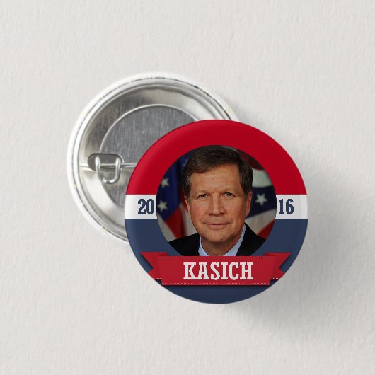 JOHN KASICH 2016 缶バッジ (正面&裏面)