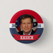 JOHN KASICH 2016 缶バッジ (正面)