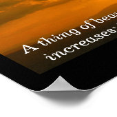 John Keats引用文 – アートプリントポスター ポスター (角)