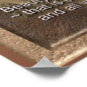 John Keats引用文 – アートプリント-美しいは真実 ポスター (角)