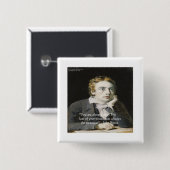 John Keats "フレッシュキス"愛する引用文ギフト&カード 缶バッジ (正面&裏面)