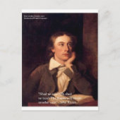 John Keats "Blossom"引用文ギフトティー&カード ポストカード (正面)