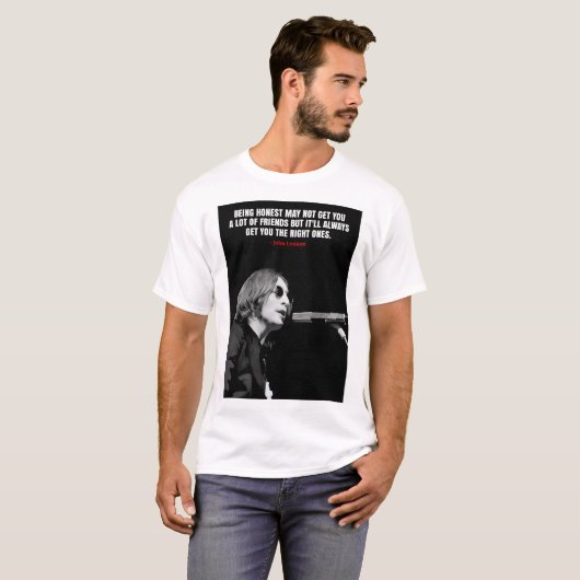 John Lennon quotes T-Shirt Tシャツ (正面フル)