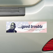John Lewis 'Good Trouble'引用文写真Edmund バンパーステッカー (車上)