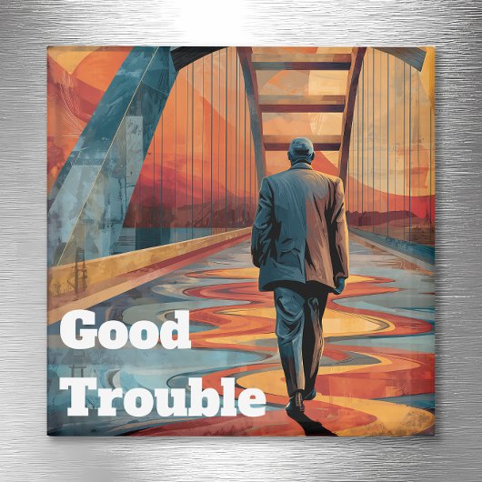 John Lewis Good Trouble Bridge Crossing マグネット