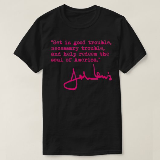 John Lewis Needed Trouble暗い赤紫色 Tシャツ (デザイン正面)