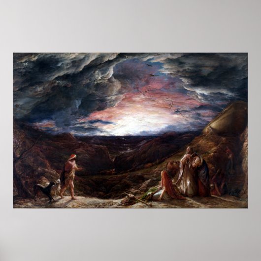 John Linnell Noah The Eve of the Deluge ポスター (正面)