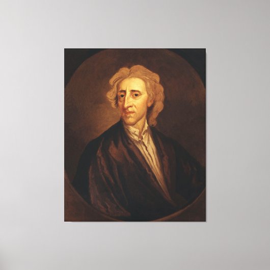 John Locke by Sir Godfrey Kneller キャンバスプリント (正面)