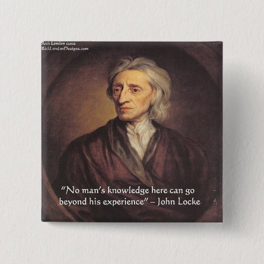 John Locke Knowledge/Experience引用文 缶バッジ (正面)